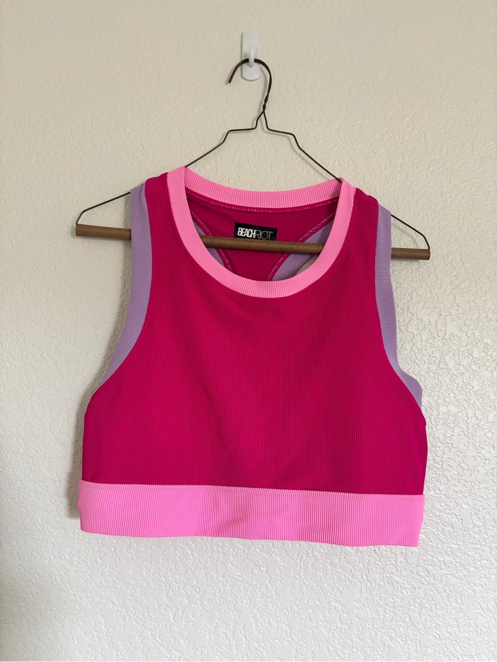 Beach Riot Gwen Top in Raspberry Size XL - Picture 3 of 6